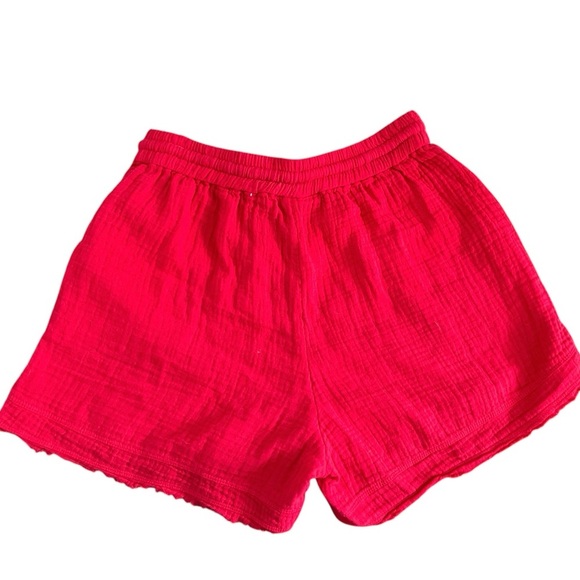 Anthropologie Saturday Sunday Marie Frayed Short Red Size XS - Picture 5 of 7